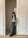 Leto Strap Belt Cut Banding Pile Long Skirt