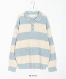 [unisex] Nelfn stripe collar over knit