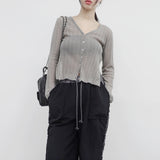 Roiti See-Through Two-Way Cardigan