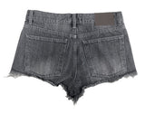 Gray pocket short denim