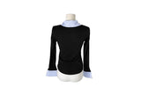 Eve Fake Layered Ruffle Shirt Cardigan