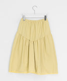Kira Shirring Cut Nylon Midi Skirt