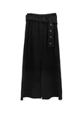 Et Pocket Belt Cotton Long Skirt