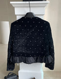 Gnut Frill Velvet Jacket Skirt Set