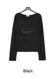 Marron Print Tension Long Sleeve Tee