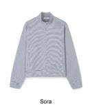 Needeu Crop Stripe Zip Up