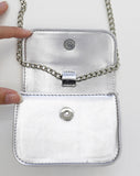 Twoyu Mini Square Leather Chain Crossbody Bag