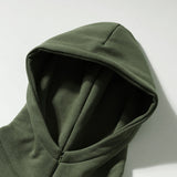 Divide neck up brushed hoodie