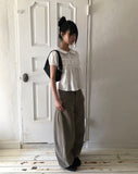 Popori Round Collar Short Sleeve Blouse