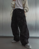 Coil camo snap parachute pants