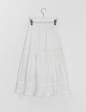 Kyope Dot Tiered Banding Long Skirt