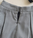 Nekoring Check Pleated Long Skirt