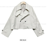 Leon cropped trench jacket