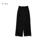 Sada corduroy corduroy string wide pants