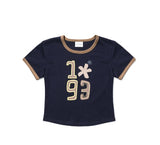 W 1993 Flower Baby Ringer T-shirt