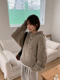 [unisex] Kiroi Bokashi Over Hood Knit