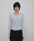 Saya Frill Puff Long Blouse