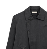 Rugen diagonal button crop blazer