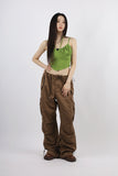 Tie Shirring Sleeveless