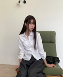 Nua Two-Pocket V-Neck Slim-Fit Long-Sleeve Shirt