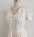 Cossel Ribbon String Flared Long One Piece