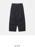 Harvey striped black pintuck denim