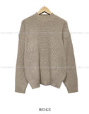 Overfit mock neck knit