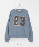 Catst Number Printing Crop Sweatshirt