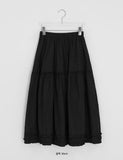 Newken Frill Banding Long Skirt