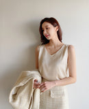 Dorian Satin Sleeveless Blouse