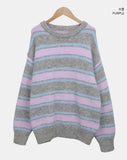 Levain Stripe Mix Round Knit