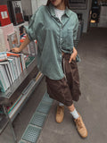 Toffee Wide Cargo Bermuda Pants