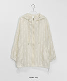 Langes Flower See-Through Summer Hood Zip Up