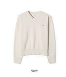 Cuff V-Neck Cropped Knit