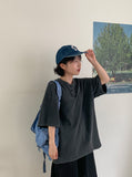 [unisex] Mitlo Henryneck Pigment Over Short Sleeve Tee
