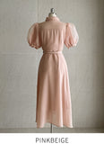 Razzel Puff Chiffon Belt One Piece