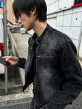 Generic Patch Cut China Neck Washing Denim Jacket