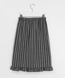 Kdelon Stripe Frill Midi Skirt