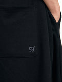 Wide Balloon Pintuck Sweat Bermuda Pants