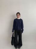 [BAONHAUS] Denin Cotton Semi-Bootcut Pants