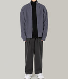 High neck zip-up cardigan