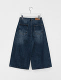 Caled Washing Denim Bermuda Pants