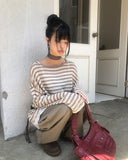 Natine Striped Long Sleeve Knit