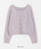 Rurui Mix Color Wool Crop Cardigan