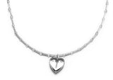 Valley Clear Heart Ball Necklace