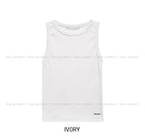 [U-BASIC] Melanin Metal Lettering Ribbed Sleeveless