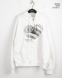Some People Heart Flag Print Overfit Long Sleeve Hood Zip-Up