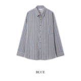 Vivid striped loose fit shirt