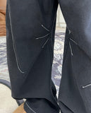 Table Dart Curved Snap Pants