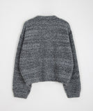 Lunve Wool Boucle Mix Color Cropped Cardigan